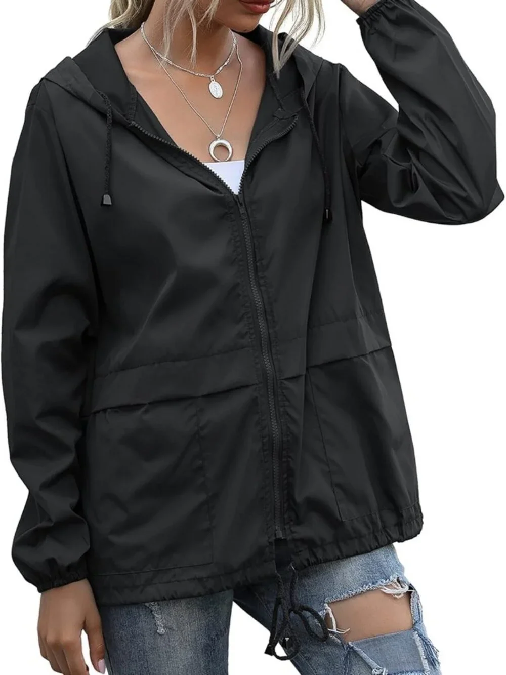 Lightweight Waterproof Women's Raincoat | Stylish & Functional Rain Jacket